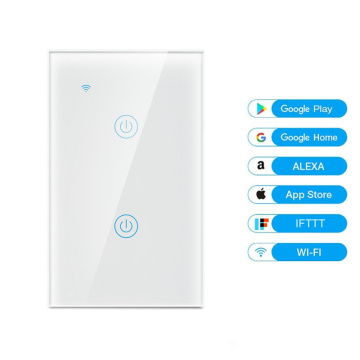 US EU Smart Wifi Wall Touch Switch 1/2/3 Gang Glass Panel light Switch Interruptor Inteligente Smart Switch